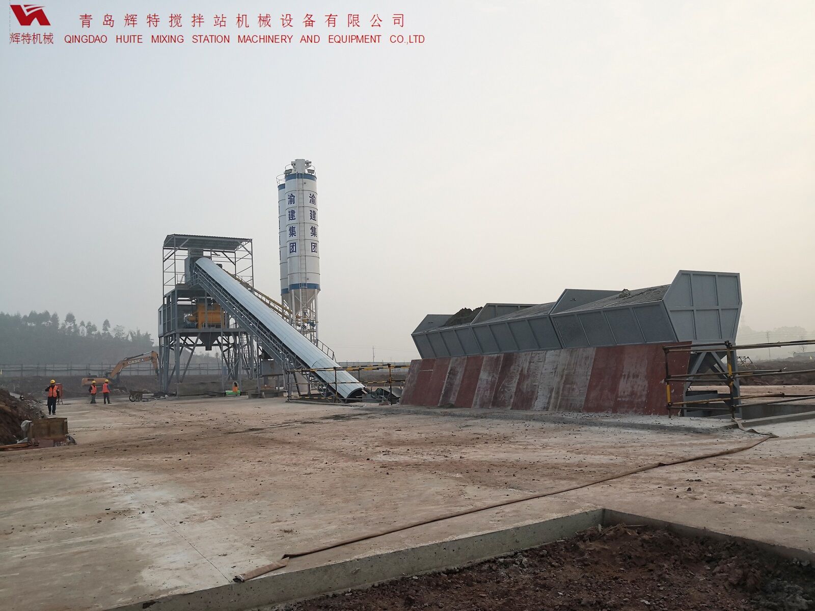 輝特混凝土攪拌站HZS120---保障工作人員安全，實現(xiàn)模塊化理念