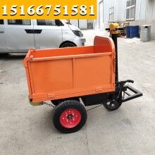 省時(shí)省人工！電動(dòng)手推式工程翻斗車 手推車工地水泥砂漿運(yùn)輸車